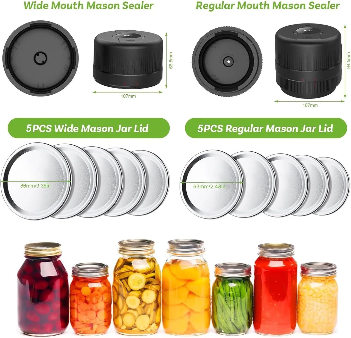 Electric Vacuum Sealer for Mason Jar